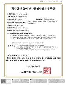 특수한 유형의 부가통신사업자 부가통신사업자 등록