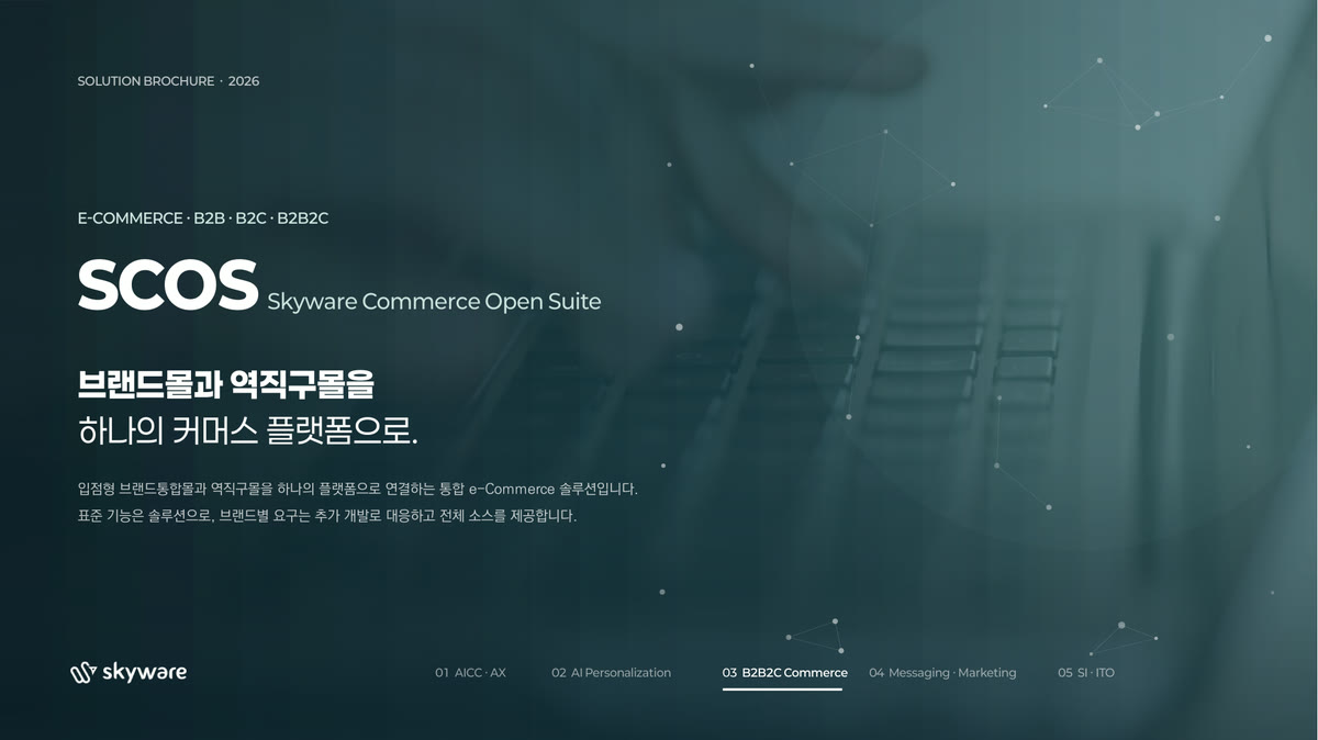 SCOS integrated e-commerce solution brochure cover