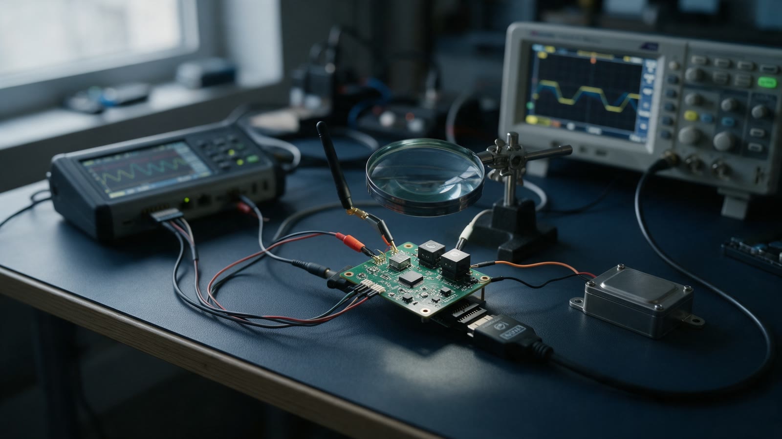 IoT 보안 테스트베드, 센서 보드 · 로직 분석기 · 디버거